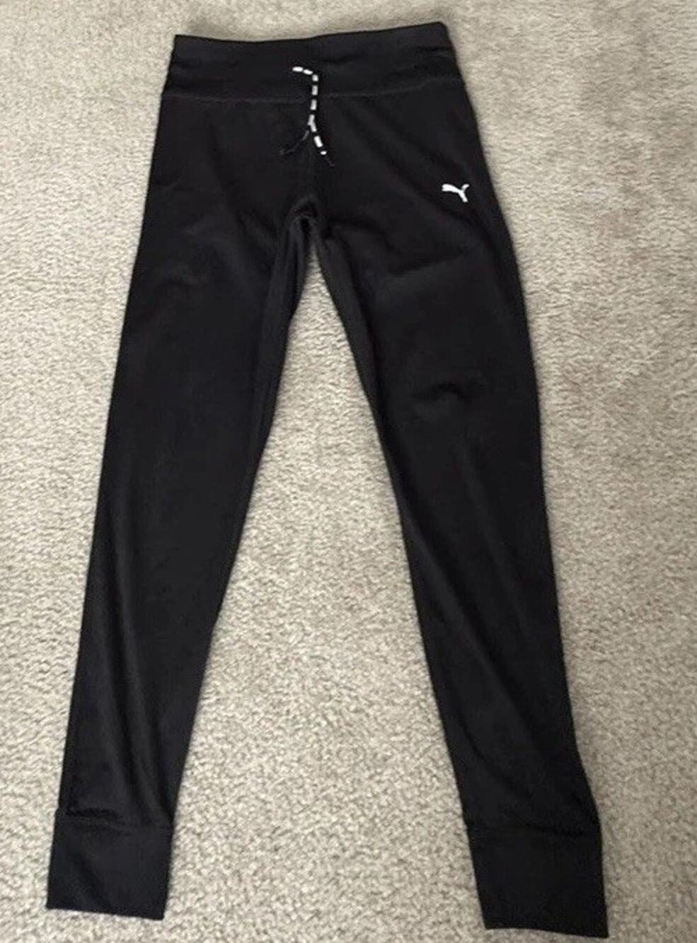 Puma Womens Large Black Active Jogger Leggings Slim Cuffed 587829-01